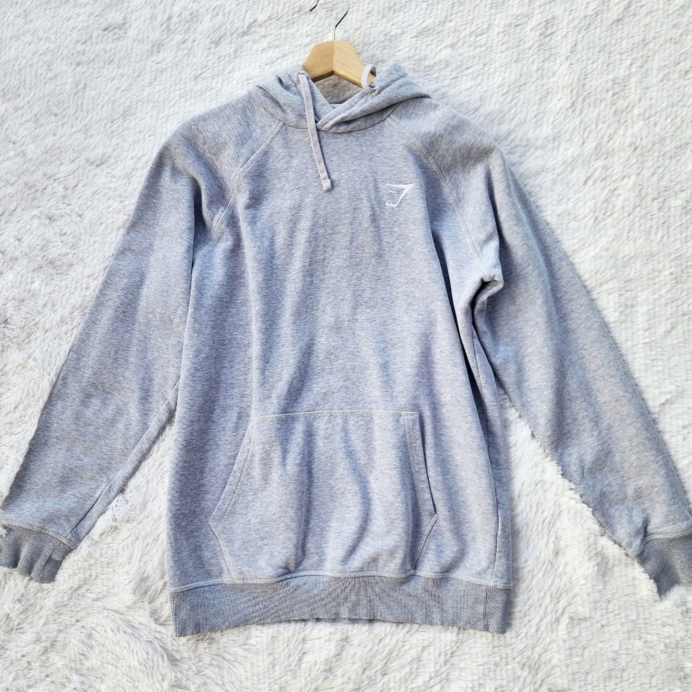 Gymshark Mens Heather‎ Grey Crest Hoodie